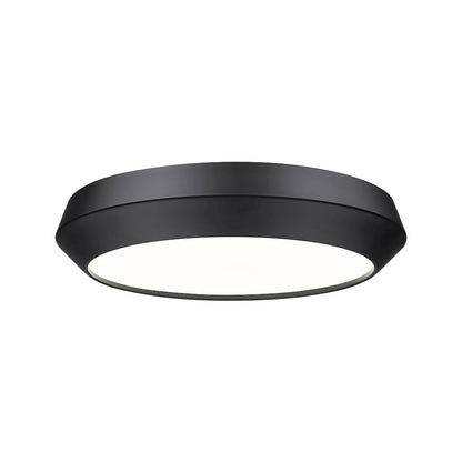 Z-Lite 1 Light Flush Mount, Matte Black
