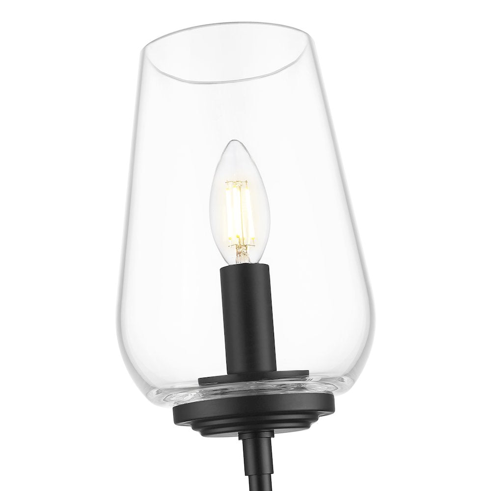 Z-Lite 1 Light Wall Sconce, Matte Black