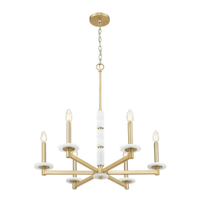 Z-Lite Kaden 6 Light Chandelier in Modern Gold color, Steel frame