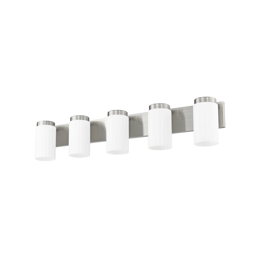 Z-Lite Burk 5 Light Vanity, Brushed Nickel