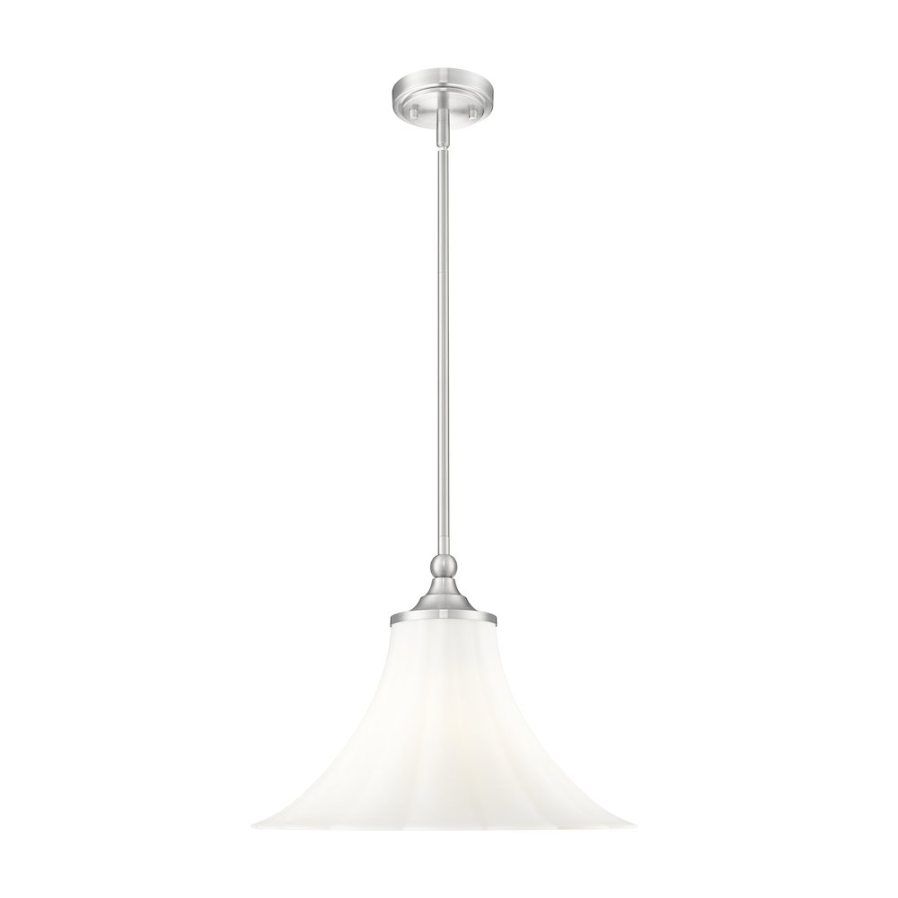 Z-Lite 1 Light Pendant, Brushed Nickel