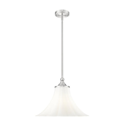 Z-Lite 1 Light Pendant, Brushed Nickel