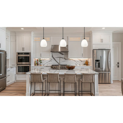 Z-Lite Oren 1 Light Pendant in Matte Black color, Steel frame