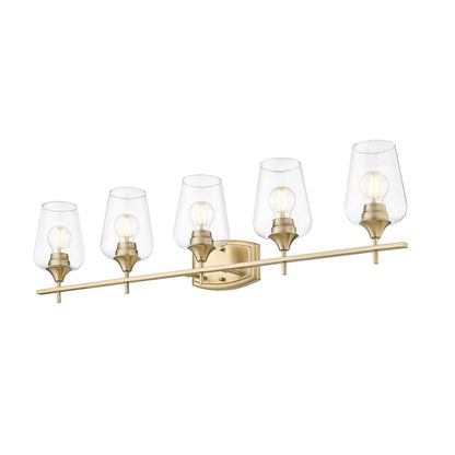 Z-Lite 5 Light Vanity, Burnished Brass
