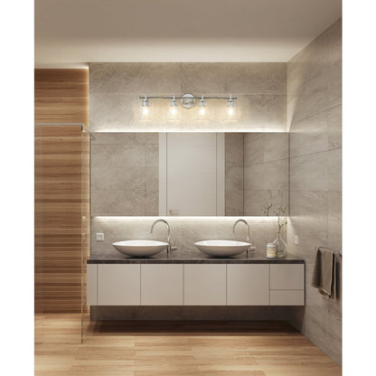 Z-Lite Belle 4 Light Vanity in Brushed Nickel color, Steel frame