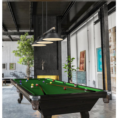 Z-Lite Bronte 3 Light Billiard, Steel Frame, Matte Black Shade Color