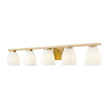Z-Lite Naya 5 Light Vanity in Modern Gold color, Steel frame