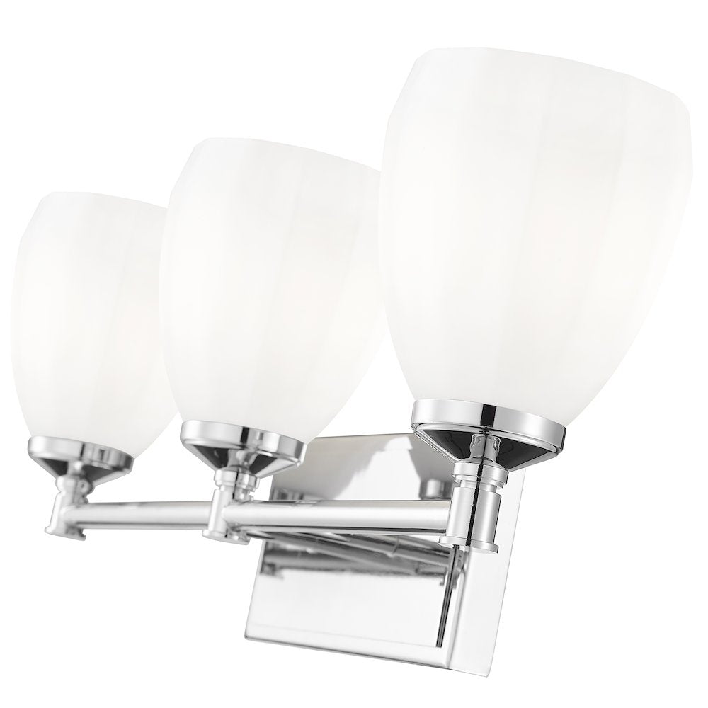 Z-Lite Oren 3 Light Vanity in Chrome  color, Steel frame
