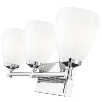 Z-Lite Oren 3 Light Vanity in Chrome  color, Steel frame