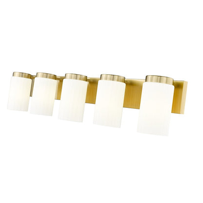Z-Lite Burk 5 Light Vanity, Luxe Gold