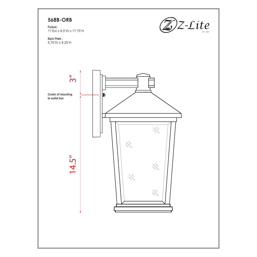 Z-Lite 2 Light Outdoor Wall Light