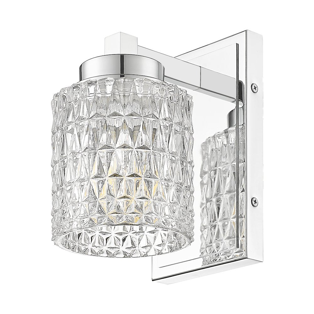 Z-Lite 1 Light Wall Sconce, Chrome