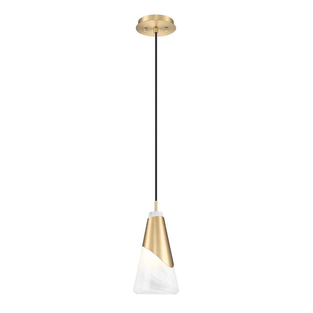 Z-Lite Aimie 1 Light Pendant, Modern Gold