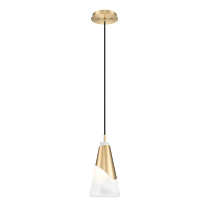 Z-Lite Aimie 1 Light Pendant, Modern Gold