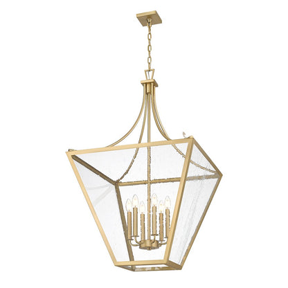 Z-Lite 6 Light Chandelier, Rubbed Brass