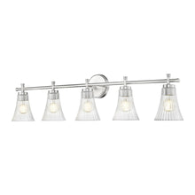 Z-Lite Belle 5 Light Vanity in Brushed Nickel color, Steel frame