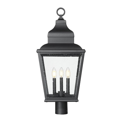 Z-Lite 3 Light Outdoor Post Mount Fixture, Sand Black