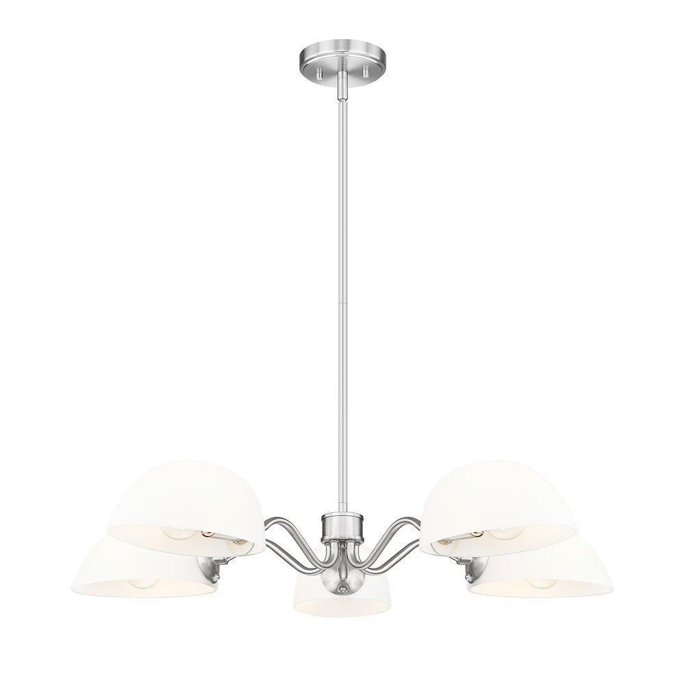 Z-Lite 5 Light Chandelier, Brushed Nickel