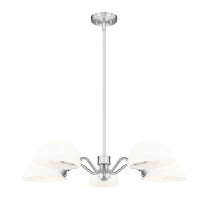 Z-Lite 5 Light Chandelier, Brushed Nickel