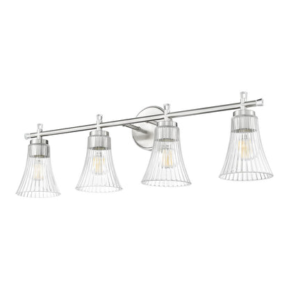 Z-Lite Belle 4 Light Vanity in Brushed Nickel color, Steel frame