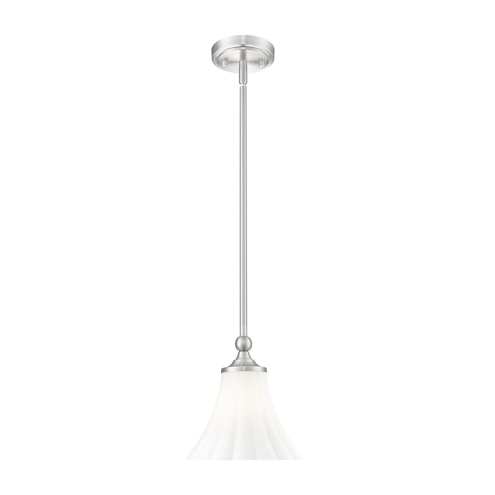 Z-Lite 1 Light Pendant, Brushed Nickel