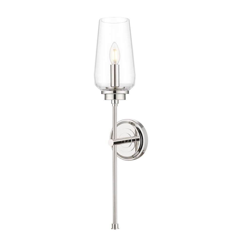 Z-Lite 1 Light Wall Sconce, Polished Nickel