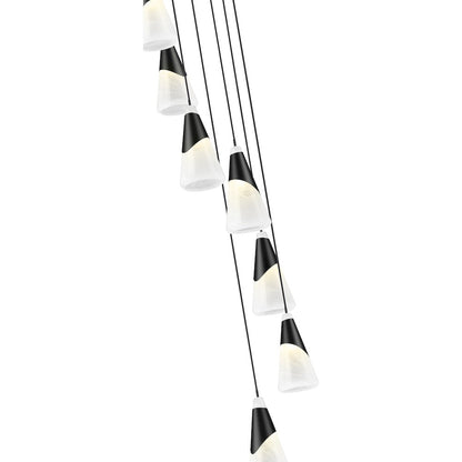 Z-Lite Aimie 7 Light Chandelier, Matte Black