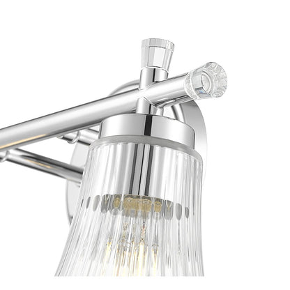 Z-Lite Belle 2 Light Vanity in Chrome color, Steel frame
