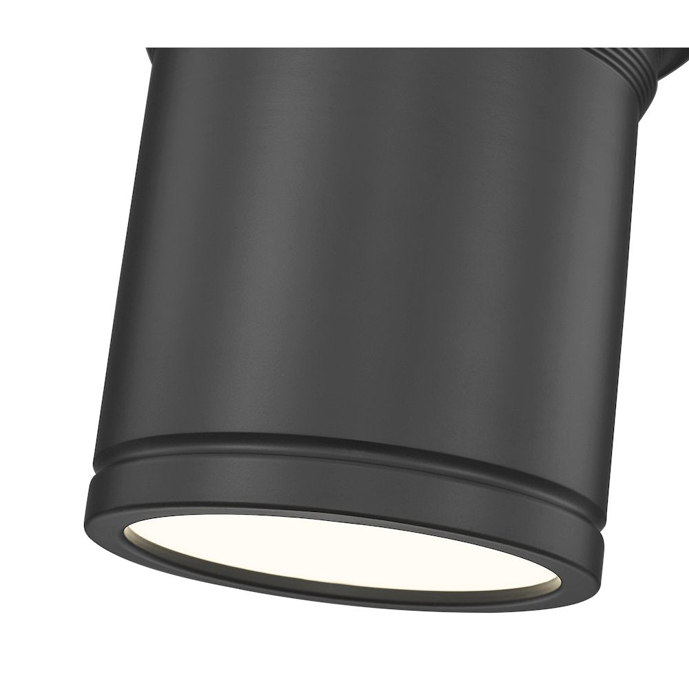 Z-Lite 1 Light Flush Mount, Matte Black