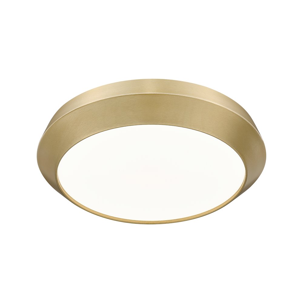 Z-Lite 1 Light Flush Mount, Modern Gold