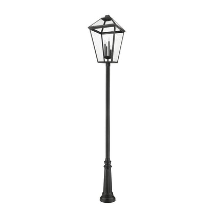 Z-Lite Talbot 4 Light Outdoor Post Mounted Fixture, Black