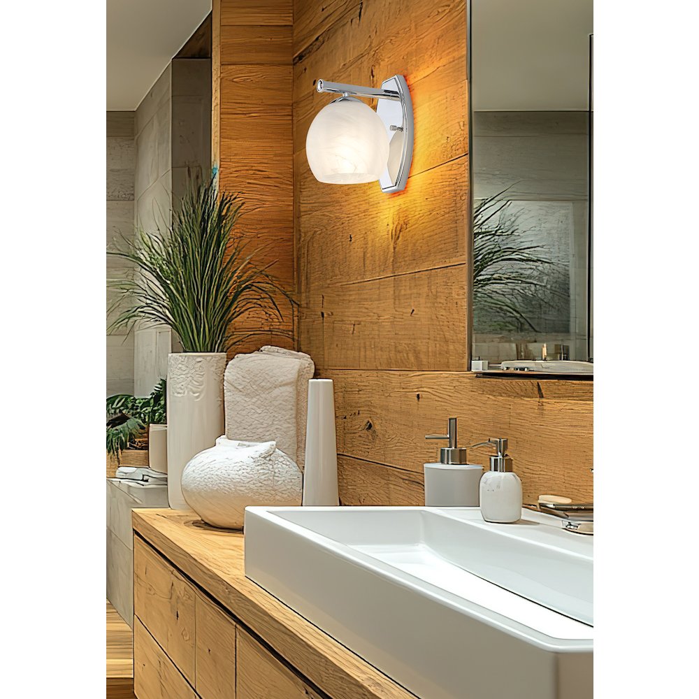 Z-Lite 1 Light Wall Sconce, Chrome