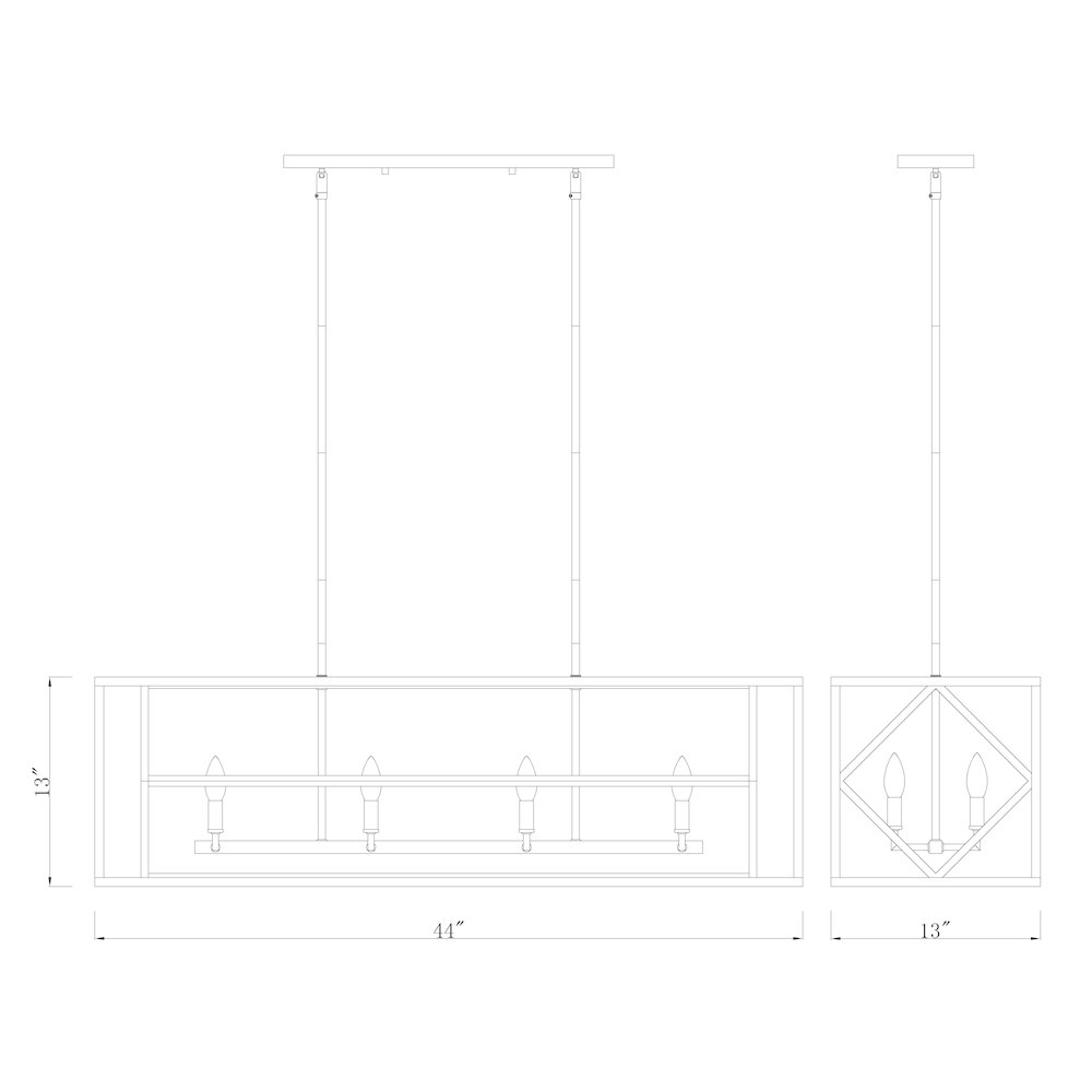 Z-Lite 8 Light Linear Chandelier