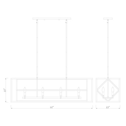 Z-Lite 8 Light Linear Chandelier