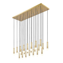 Z-Lite Stari 23 Light Linear Chandelier in Modern Gold color, Steel frame