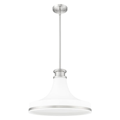 Z-Lite 1 Light Pendant, Brushed Nickel