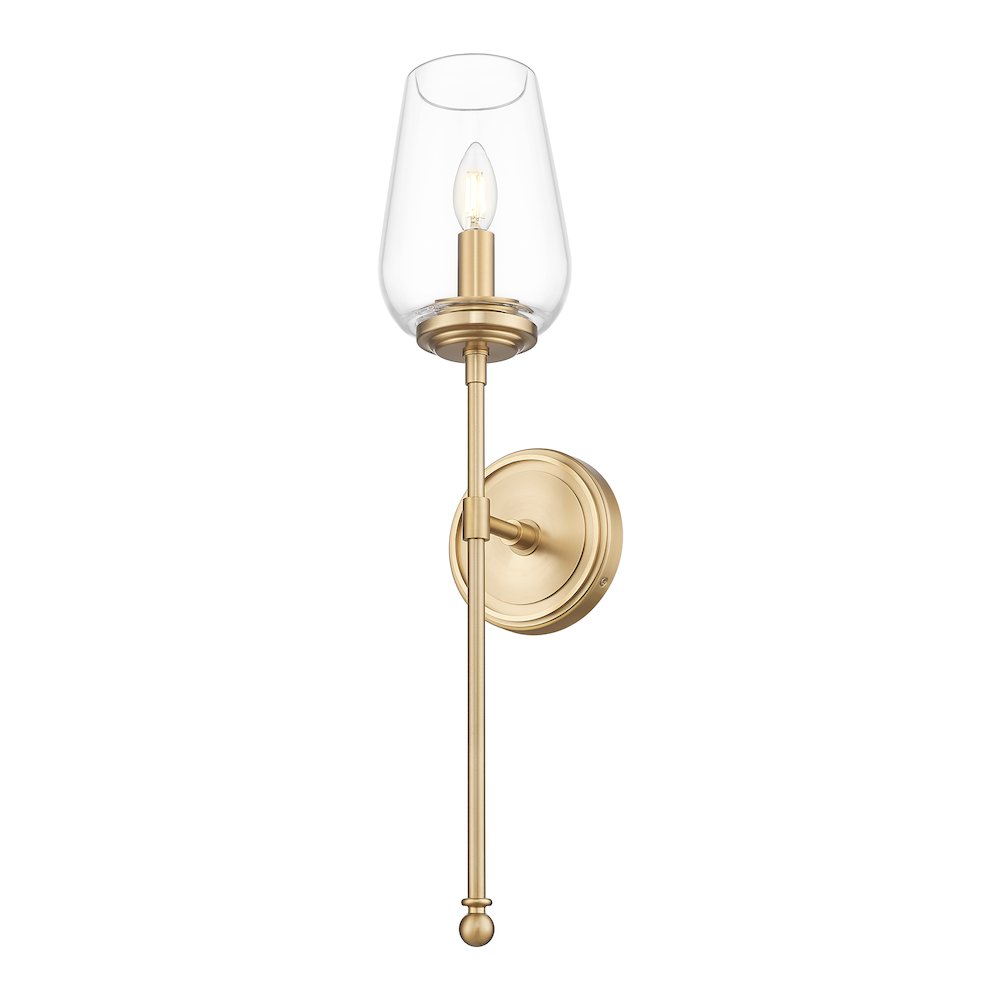 Z-Lite 1 Light Wall Sconce, Modern Gold