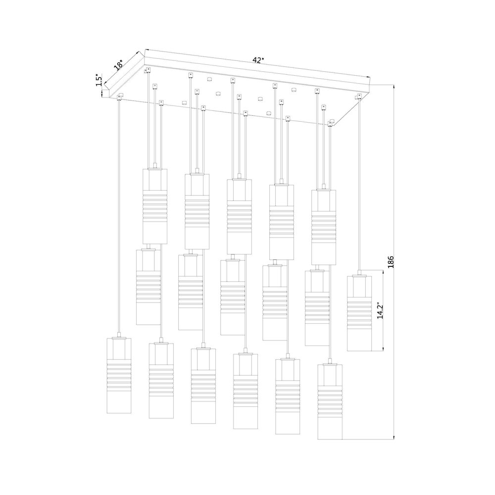 Z-Lite 17 Light Linear Chandelier