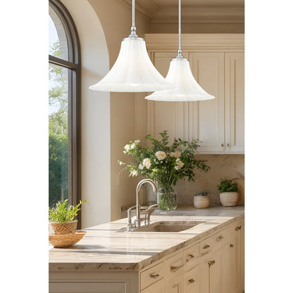 Z-Lite 1 Light Pendant, Brushed Nickel