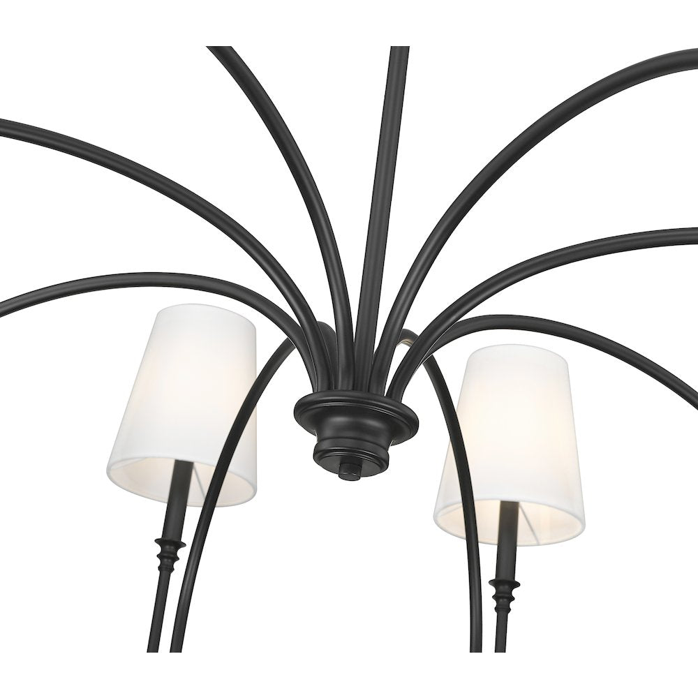 Z-Lite 8 Light Chandelier, Matte Black