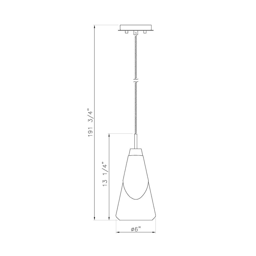 Z-Lite Aimie 1 Light Pendant, Brushed Nickel