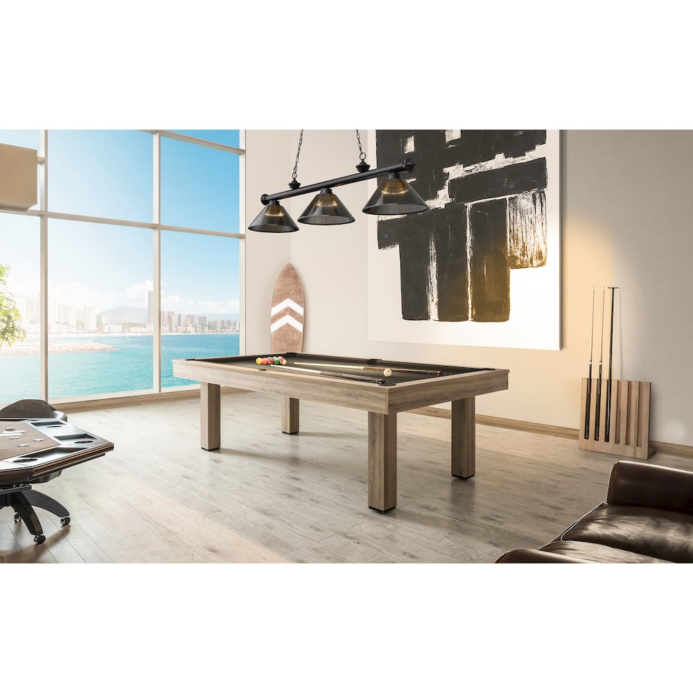 Z-Lite Cordon 3 Light Billiard, Steel Frame, Smoke Shade Color