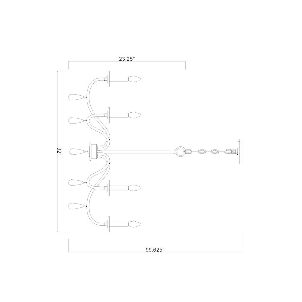 Z-Lite 6 Light Chandelier, Brushed Nickel