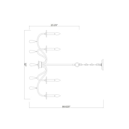 Z-Lite 6 Light Chandelier, Brushed Nickel