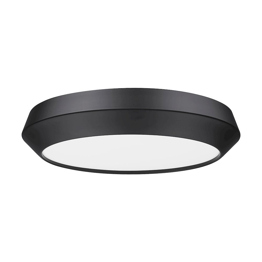 Z-Lite 1 Light Flush Mount, Matte Black