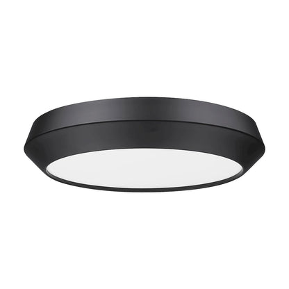 Z-Lite 1 Light Flush Mount, Matte Black