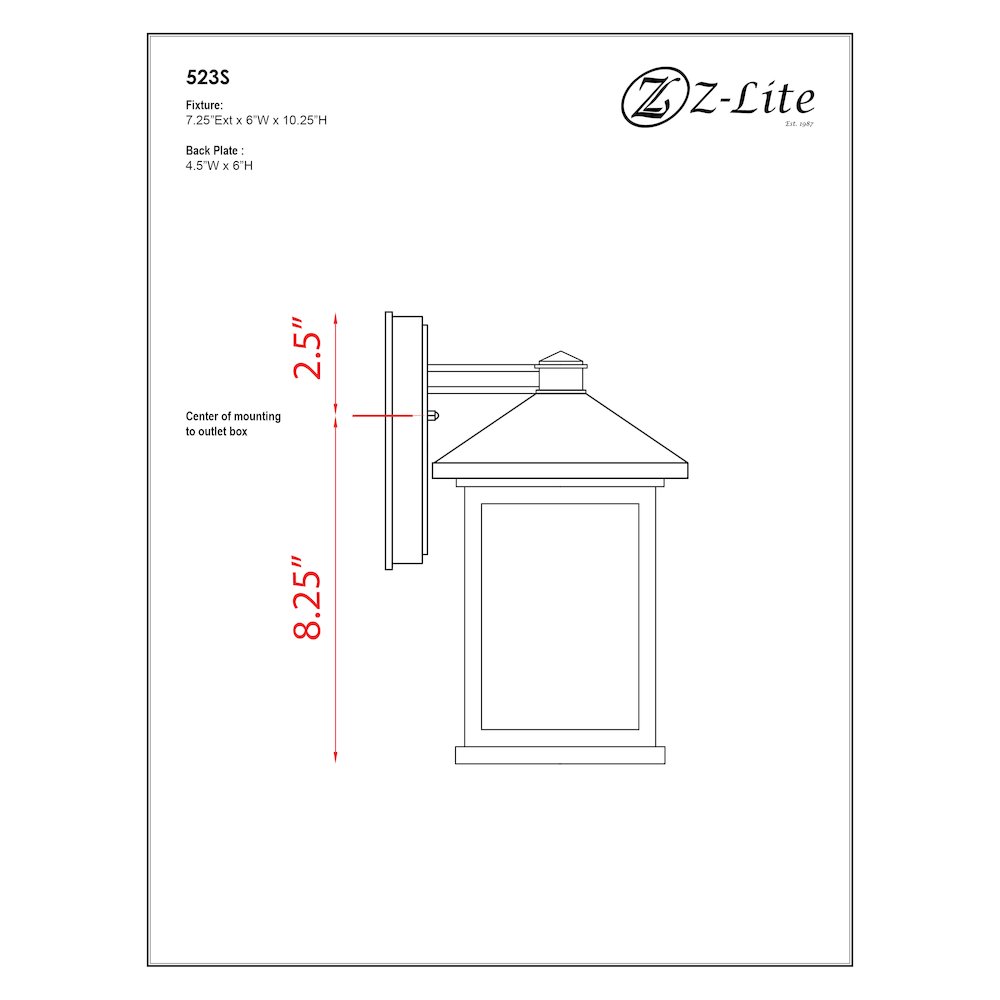 Z-Lite 1 Light Outdoor Wall Light
