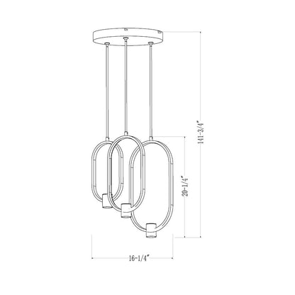 Z-Lite 3 Light Chandelier, Matte Black