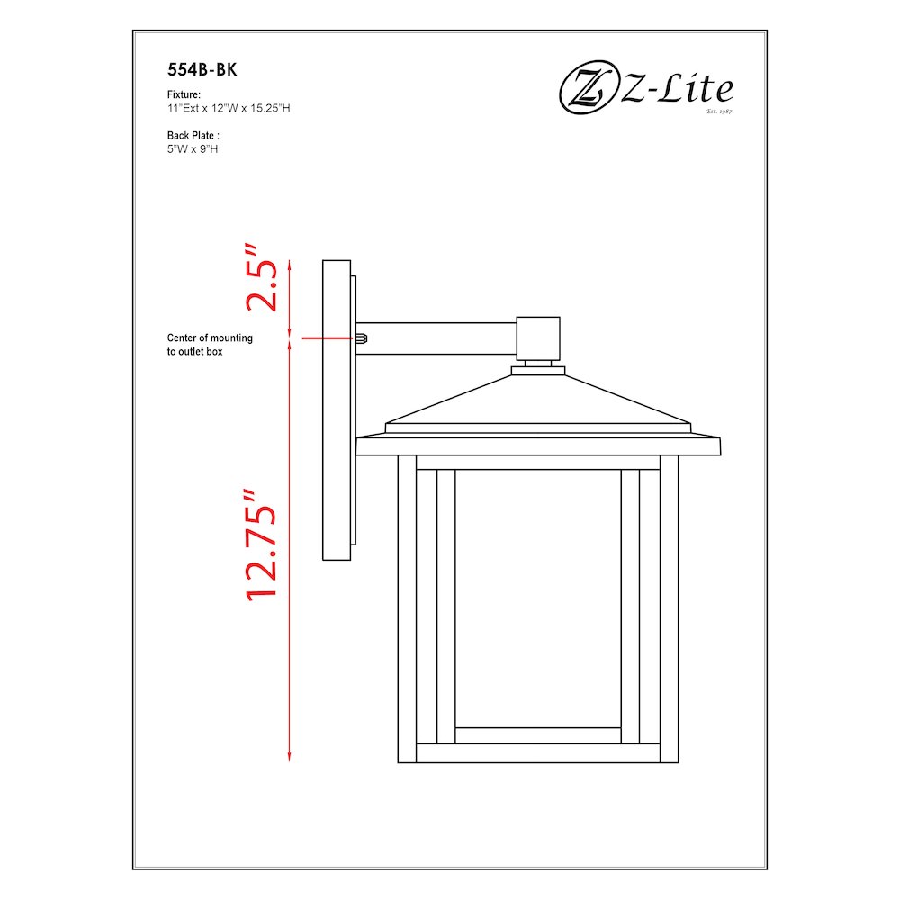 Z-Lite 1 Light Outdoor Wall Light