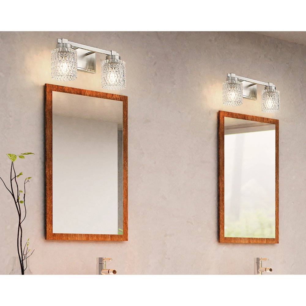 Z-Lite 2 Light Vanity, Brushed Nickel